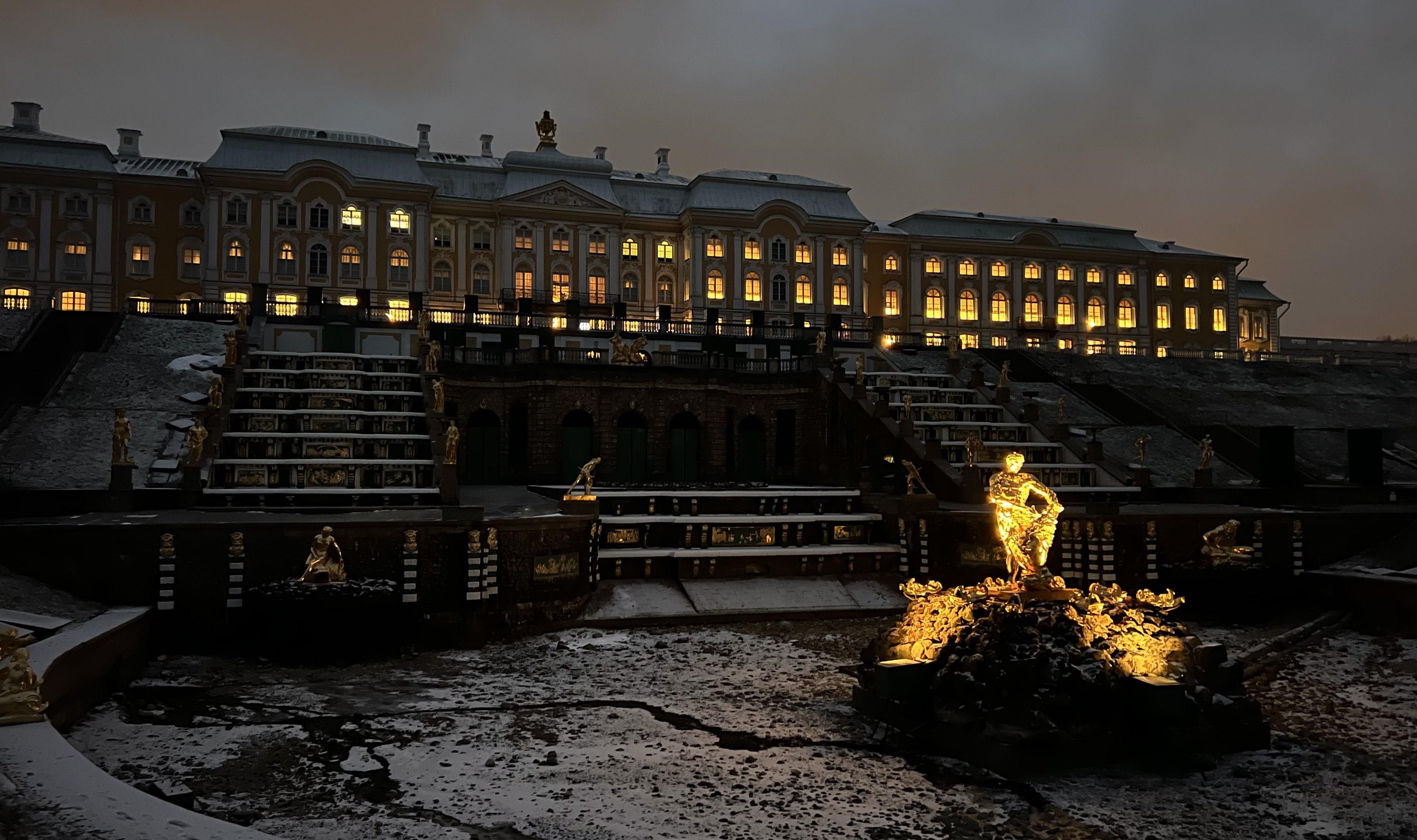 санкт петербург петергоф зимой